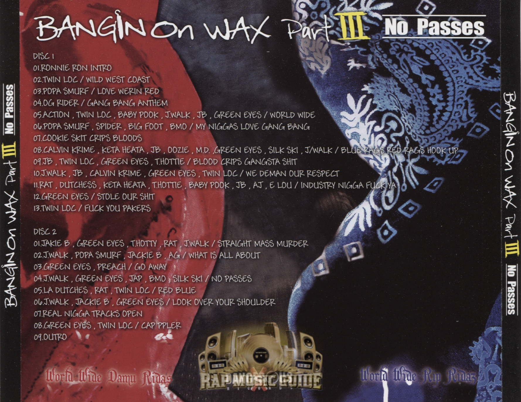 Bloods & Crips - Bangin On Wax Part III No Passes: CD | Rap Music